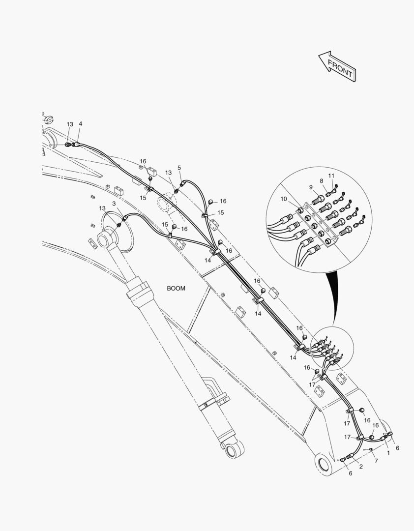 3140 LUBRICATION PIPING - BOOM [40001~40049]