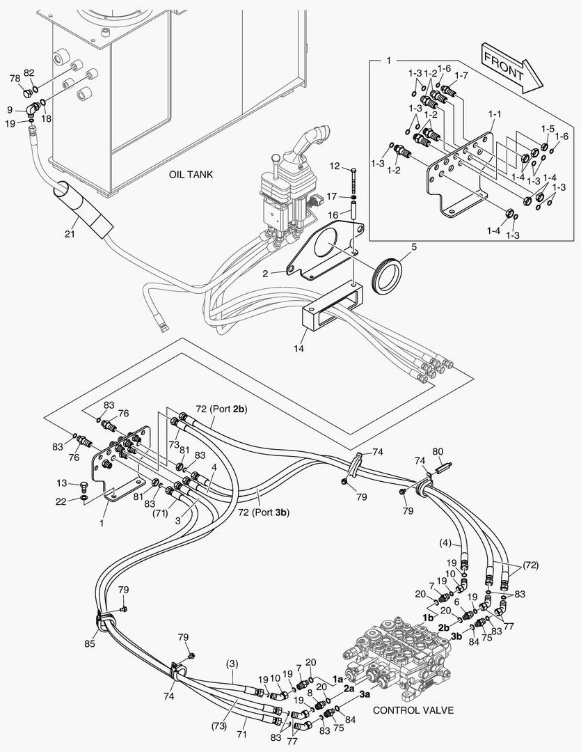 ТРУБОПРОВОД СЕРВОУПРАВЛЕНИЯ - 3-Й РЫЧАГ