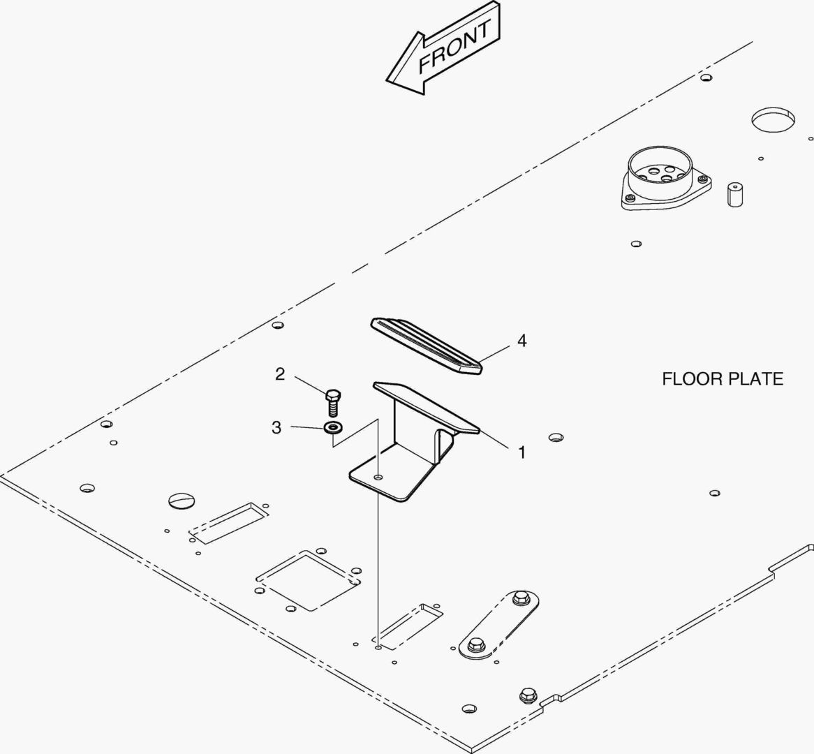 ПОДСТАВКА ДЛЯ НОГ - ЛЕВОСТОРОННИЙ