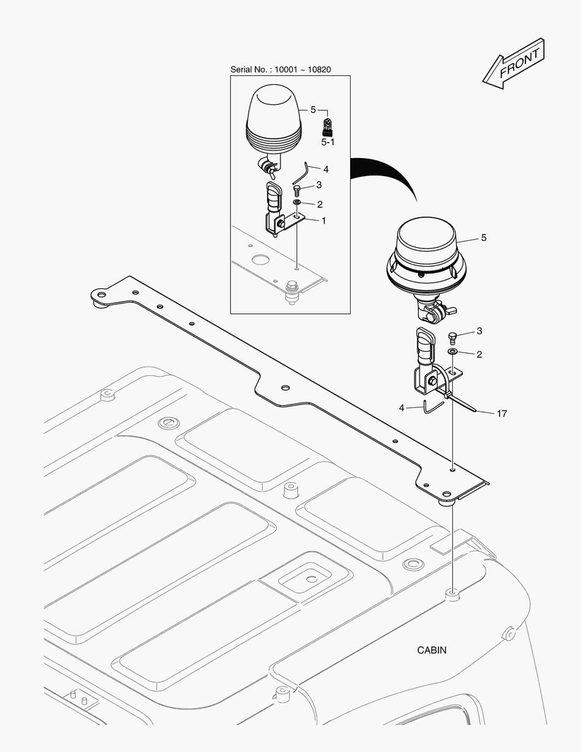 7620 ROTATING BEACON - WITH LAMP(ROPS)