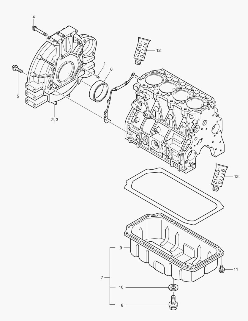 052 FLYWHEEL HOUSING & OIL PAN [31891~]