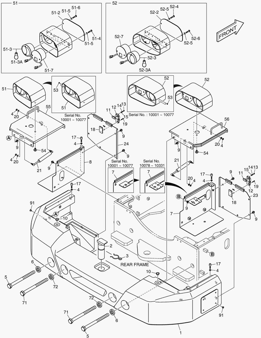 1490 COUNTER WEIGHT - REAR COMBINATION LAMP