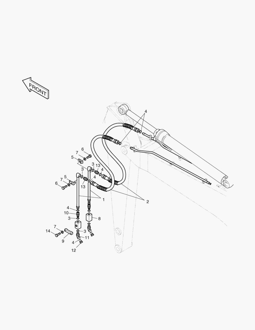 6630 ARM PIPING-ARM 2.9m(ONE & TWO WAY)