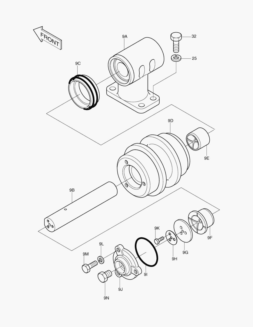 2140 UPPER ROLLER [1001~1023]
