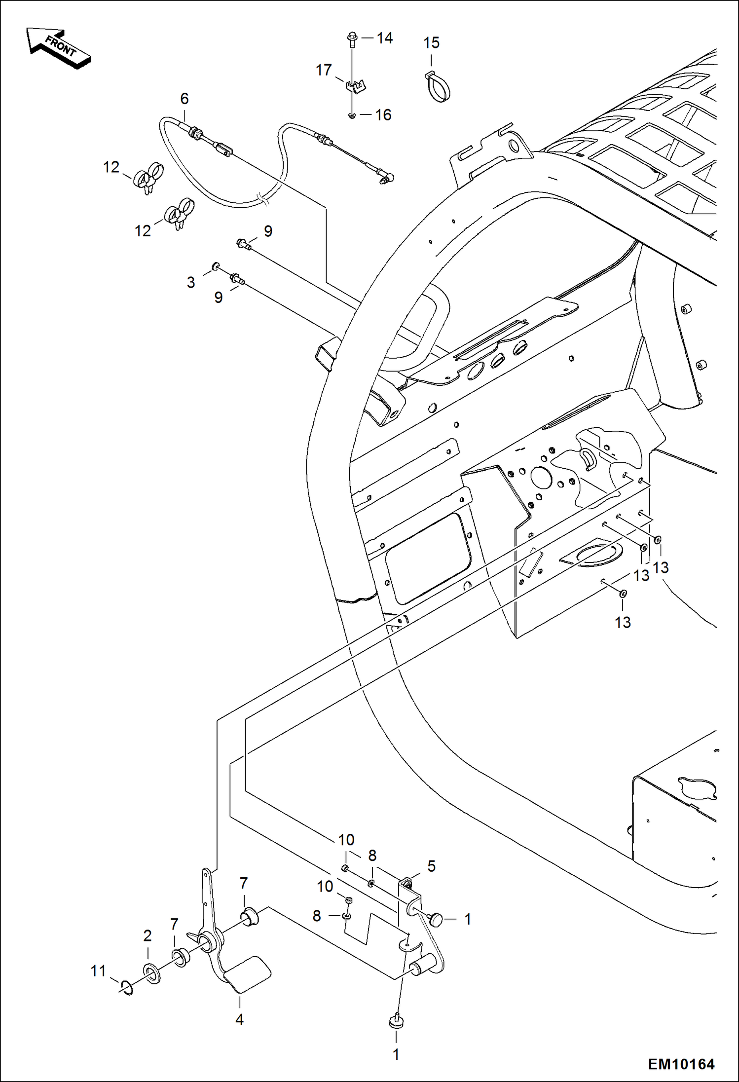 Схема ПЕДАЛЬ АКСЕЛЕРАТОРА