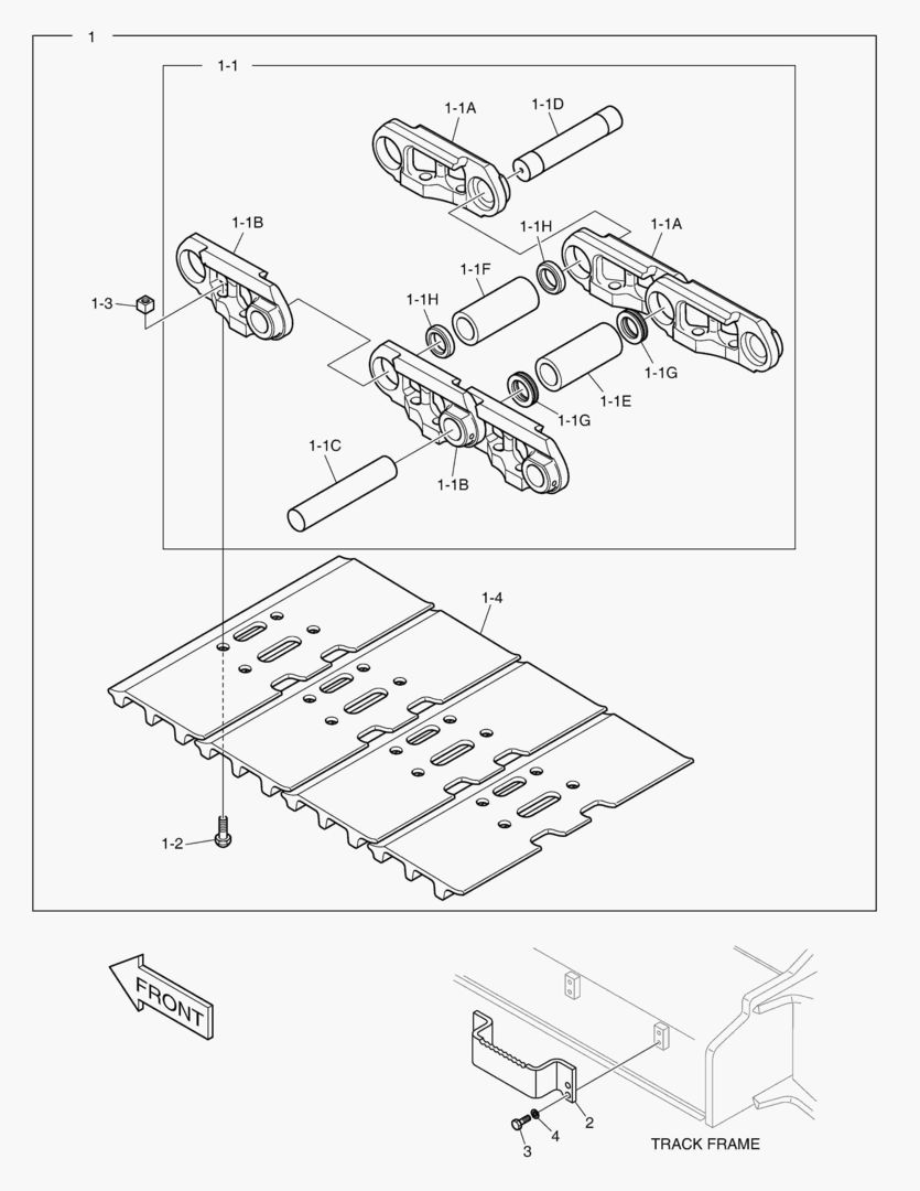 БАШМАК ГУСЕНИЦЫ В СБОРЕ - 700G