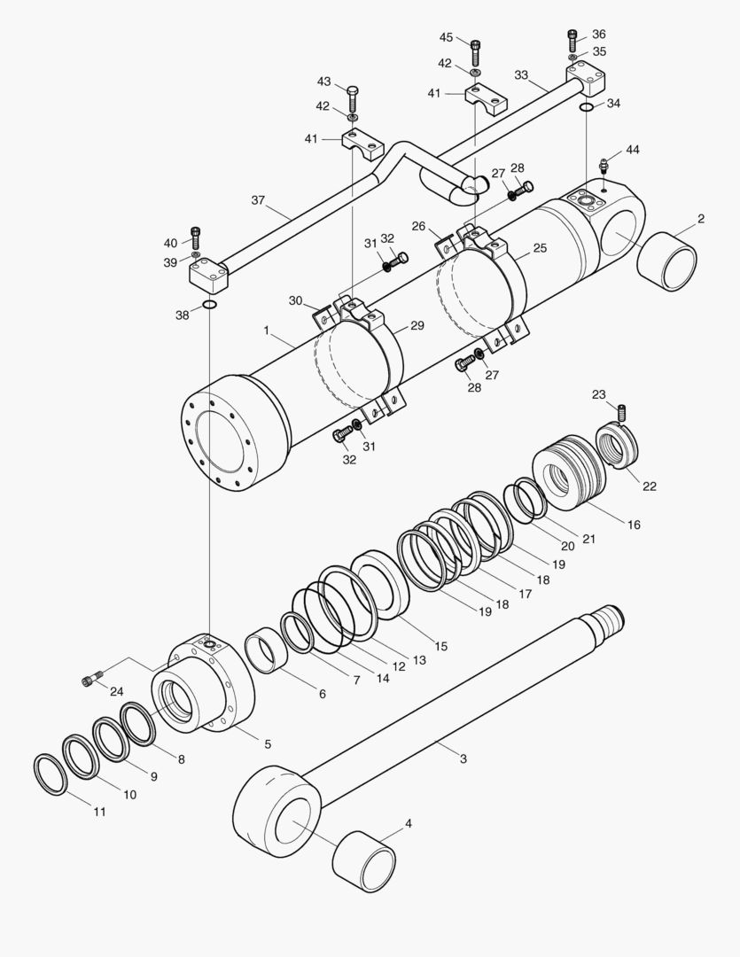 Спецтехника 4310 BOOM CYLINDER(L.H)-ARTI.BOOM [1045~]