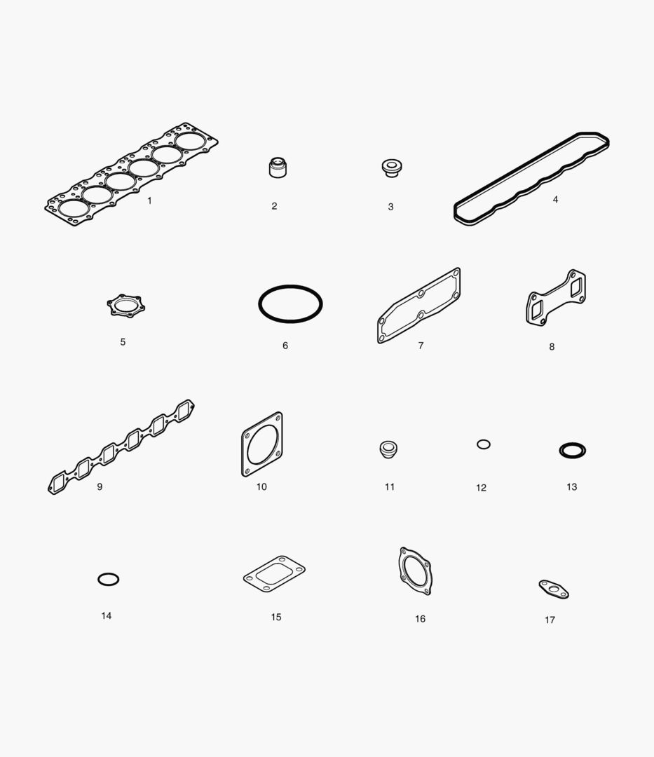 КОМПЛЕКТ ПРОКЛАДОК ДЛЯ КАПИТАЛЬНОГО РЕМОНТА-ВЕРХНИЙ