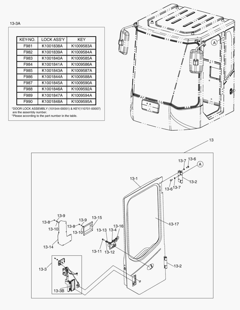 5700 CABIN(3) - DOOR ASS`Y(L.H);R&F,Tinted glass [10665~10732]