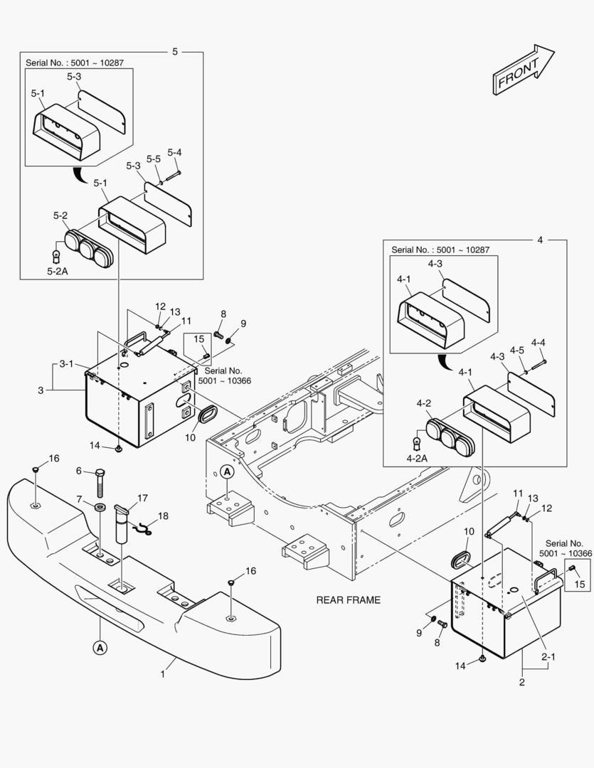 1350 COUNTER WEIGHT & REAR LAMP