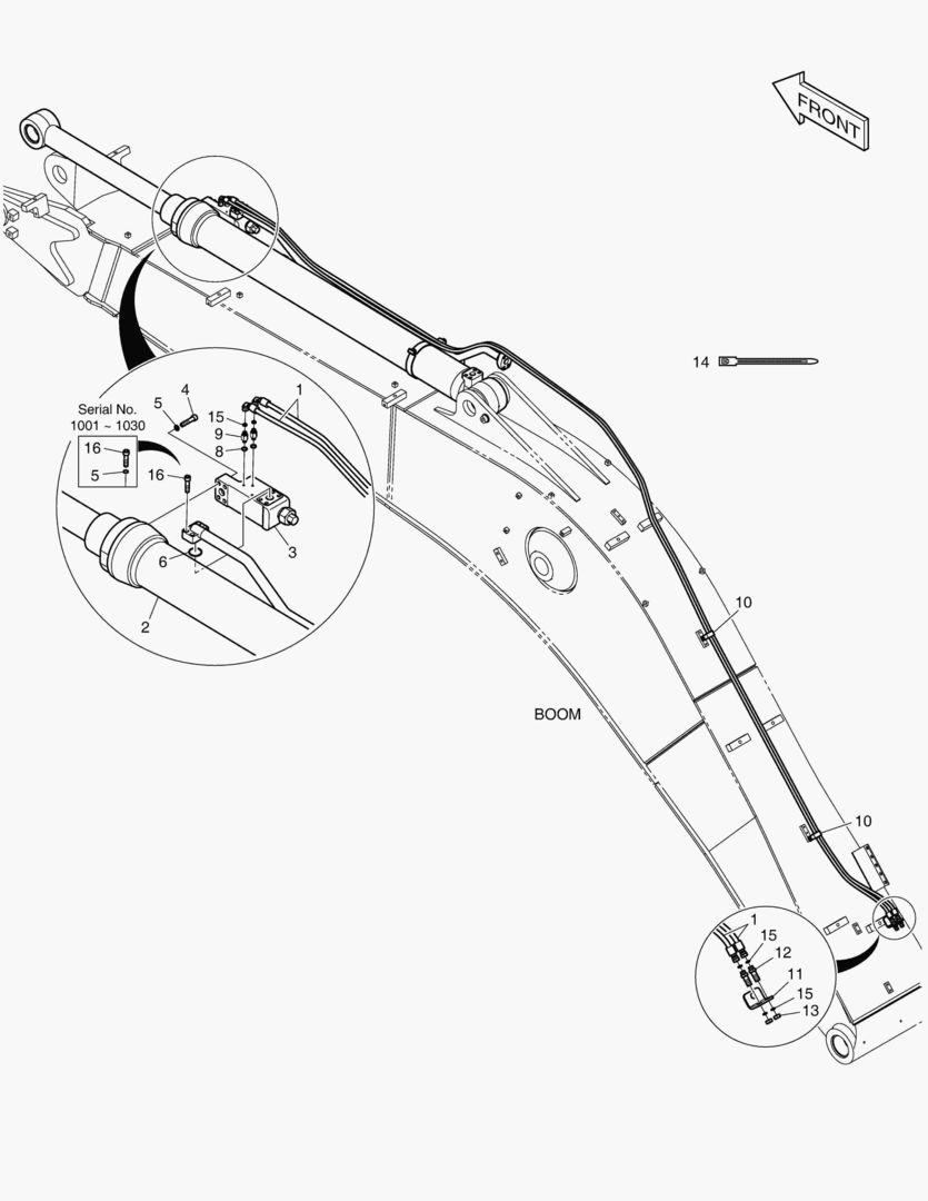 ГИДРОСИСТЕМА СТРЕЛЫ - КЛАПАН ЗАМКА РУКОЯТИ