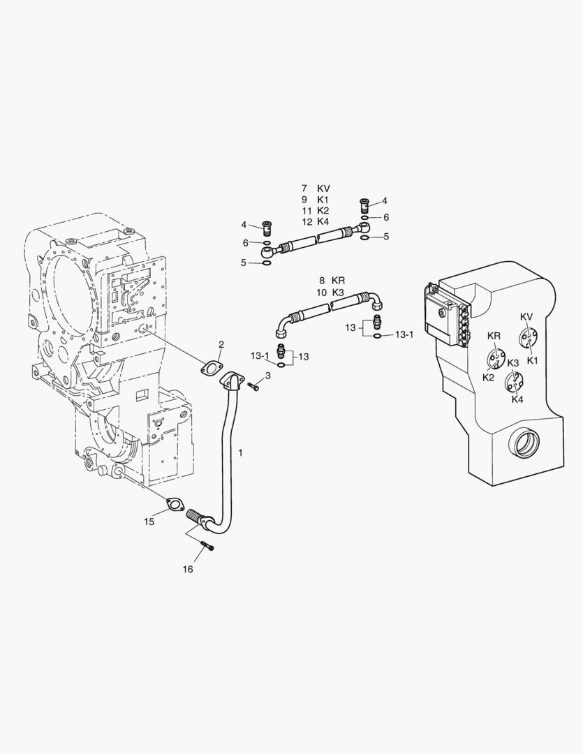 ТРАНСМИССИЯ-МАСЛЯНАЯ ТРУБКА-ZF ТРАНСМИССИЯ