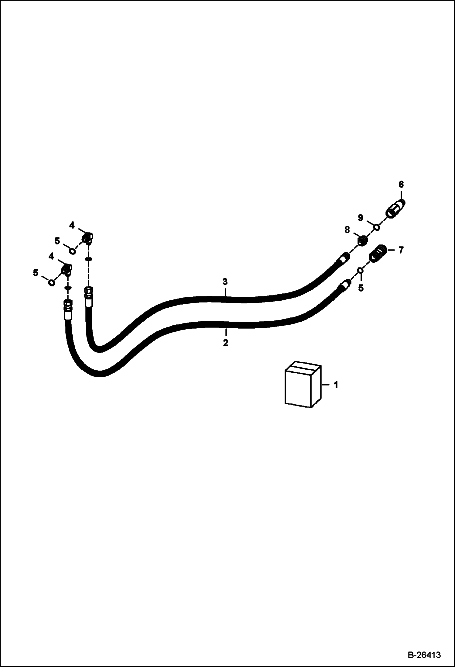 ГИДРОМОЛОТ (КОМПЛЕКТ ШЛАНГОВ) (HB1180) (HB2380) (ИСПОЛЬЗУЕТСЯ НА 442)