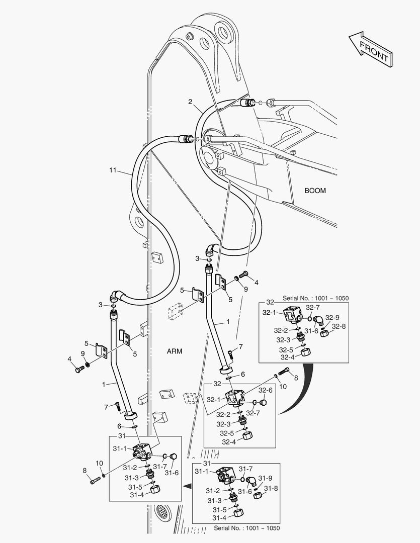 6940 ARM PIPING - ONE & TWO WAY(ARM 3.0m)