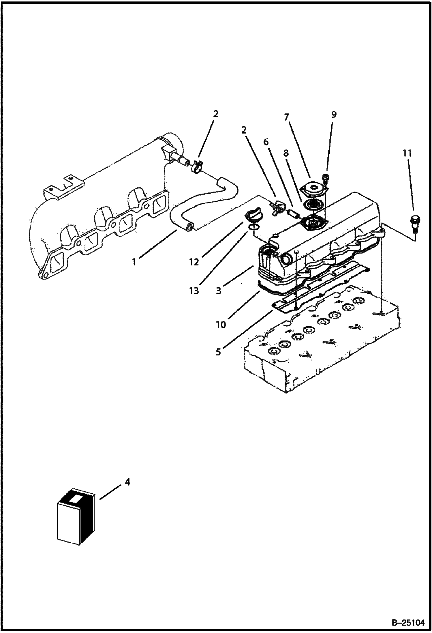 КРЫШКА ГОЛОВКИ (TIER II) (СЕРИЙНЫЙ НОМЕР 5732 11001 И ВЫШЕ)