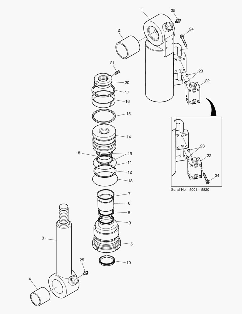 Спецтехника 4391 DOZER CYLINDER - R.H. [5662~] - главное фото