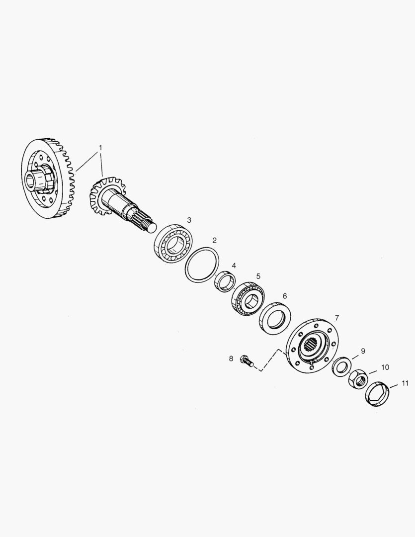 6610 INPUT SHAFT - FRONT AXLE