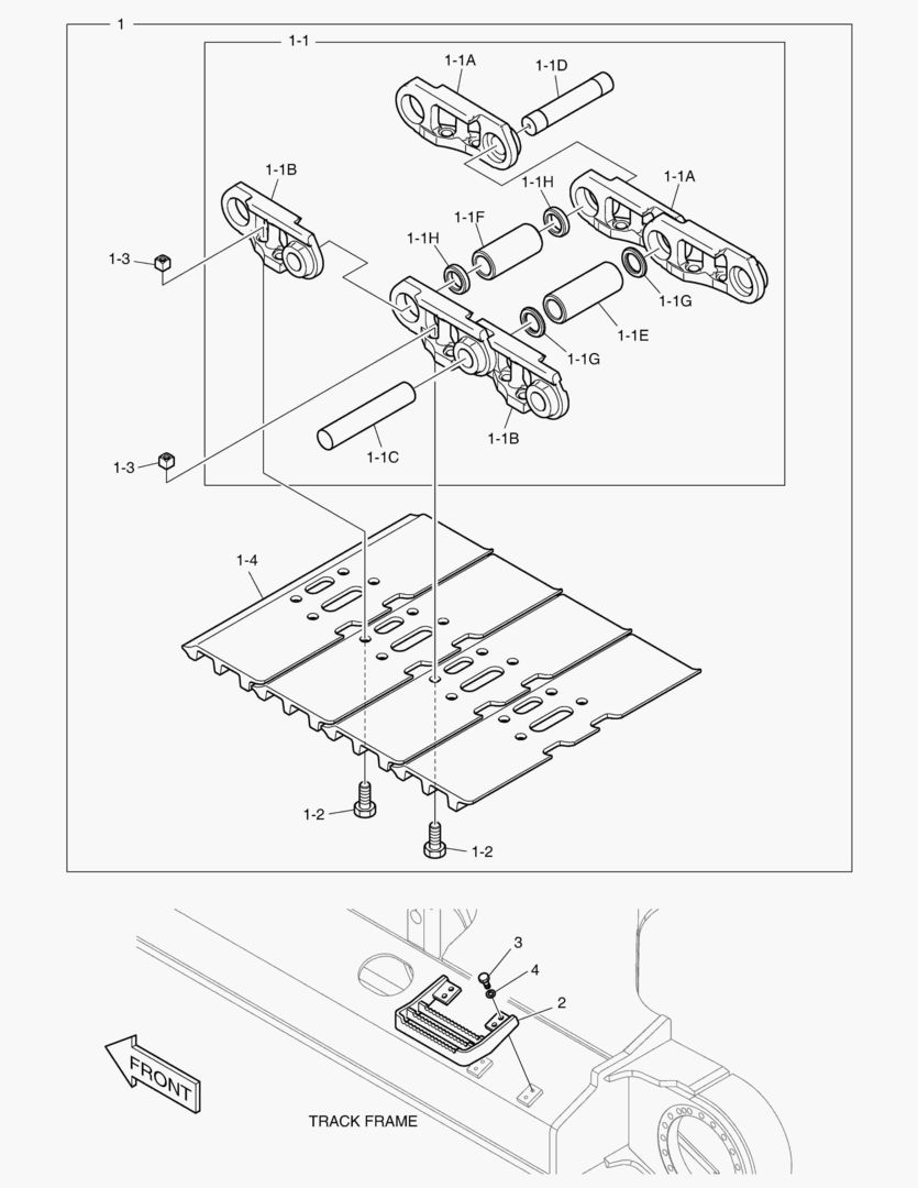 БАШМАК ГУСЕНИЦЫ В СБОРЕ - 900G