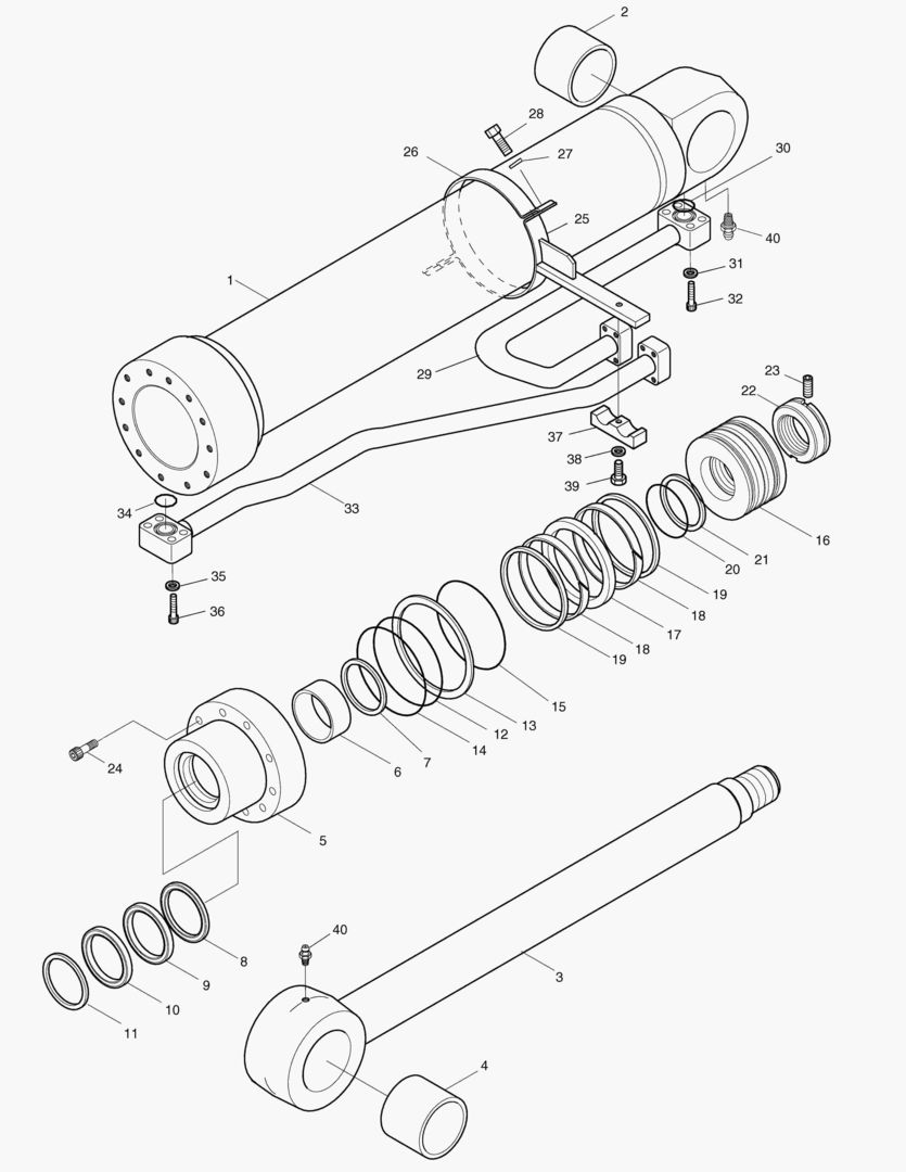 ЦИЛИНДР СТРЕЛЫ-ПРАВОСТОРОННИЙ