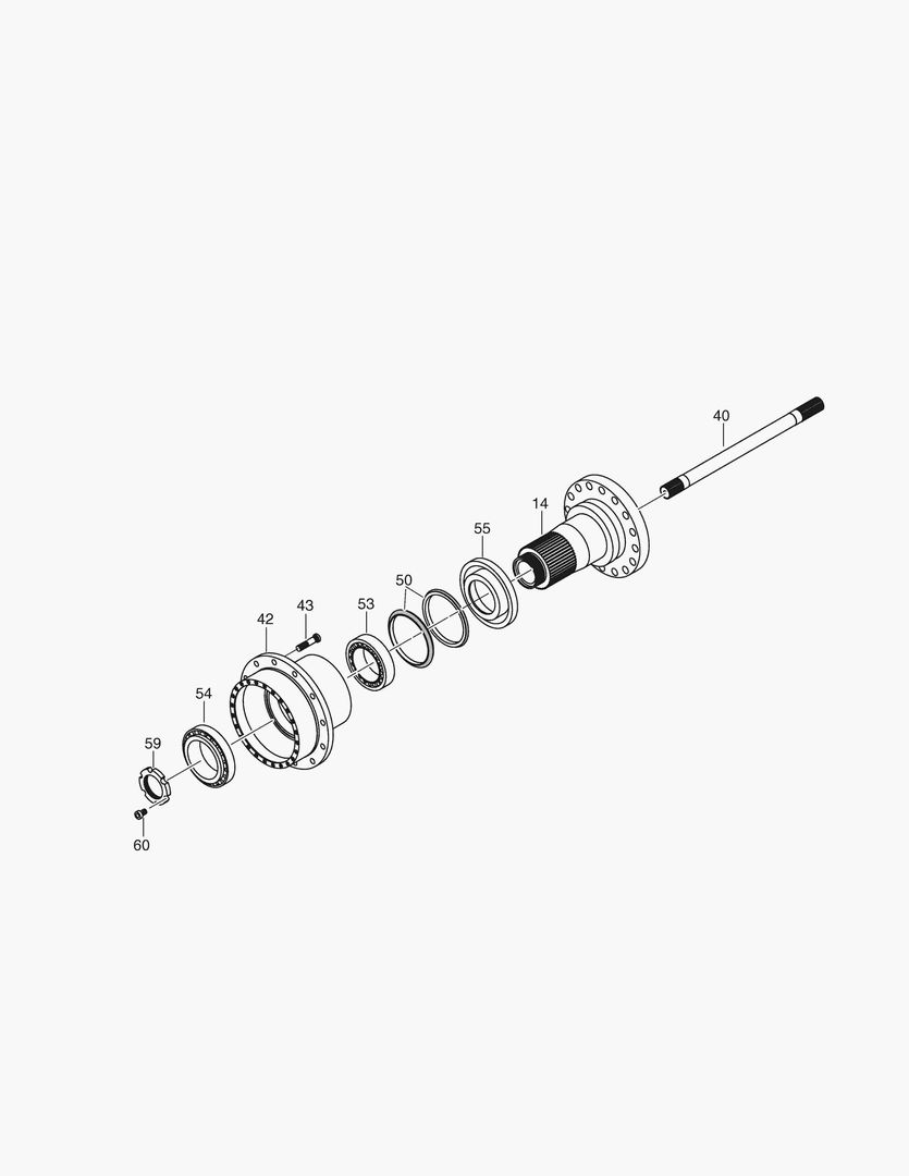 Спецтехника G090-80 WHEEL GEAR - WHEEL HUB OUT BRAKE