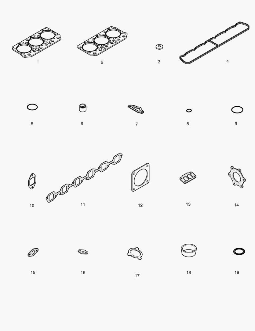 КОМПЛЕКТ ПРОКЛАДОК ДЛЯ КАПИТАЛЬНОГО РЕМОНТА-ВЕРХНИЙ