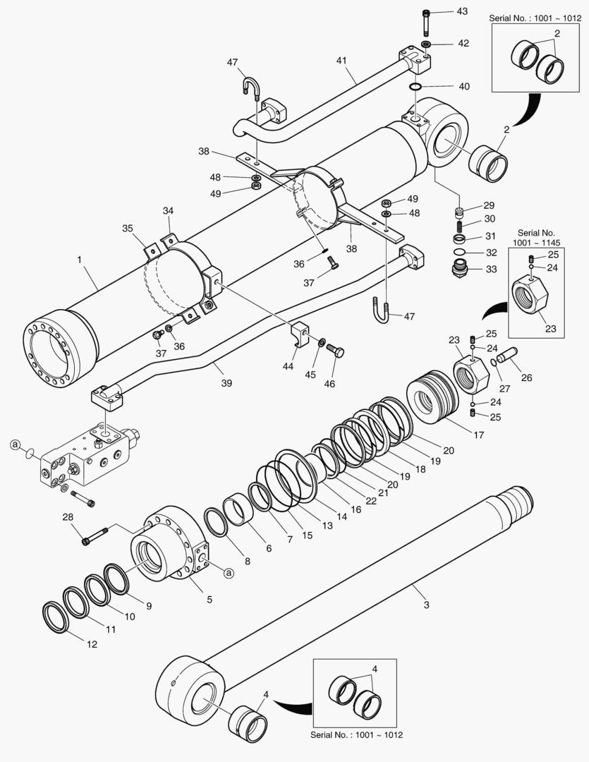 ЦИЛИНДР РУКОЯТИ - ШАРНИРНАЯ СТРЕЛА(ЗАМОК)