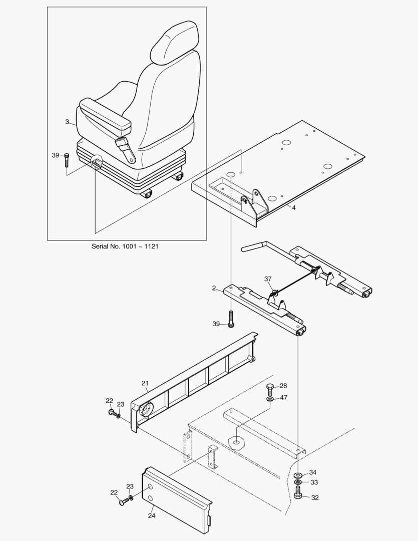 1410 SEAT & ELECTRIC BOX COVER