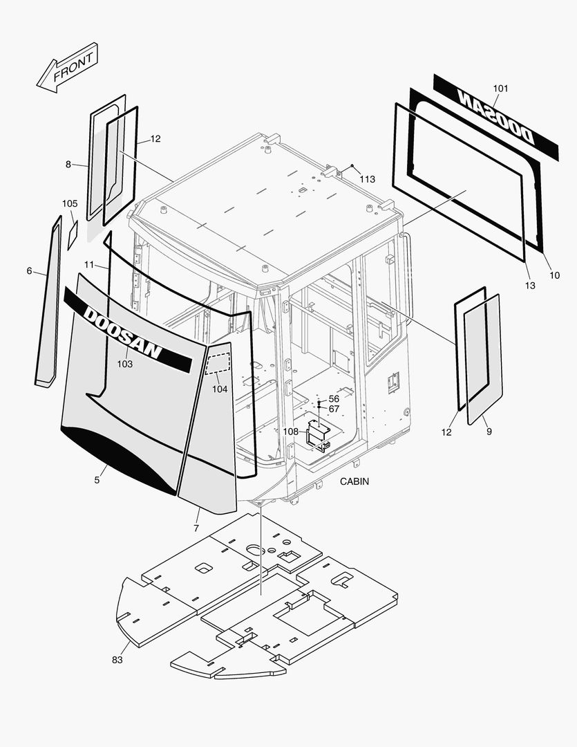 1470 CABIN(6) - GLASS