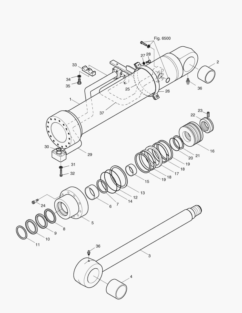 ЦИЛИНДР СТРЕЛЫ-ЛЕВОСТОРОННИЙ-ГИДРОЗАМОКА