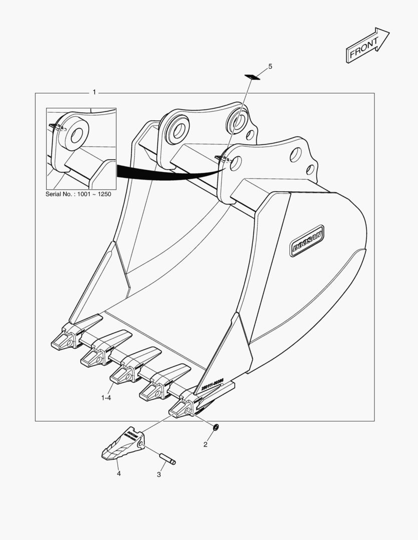 7340 BUCKET ASSВґY - 1.04mВі - H CLASS