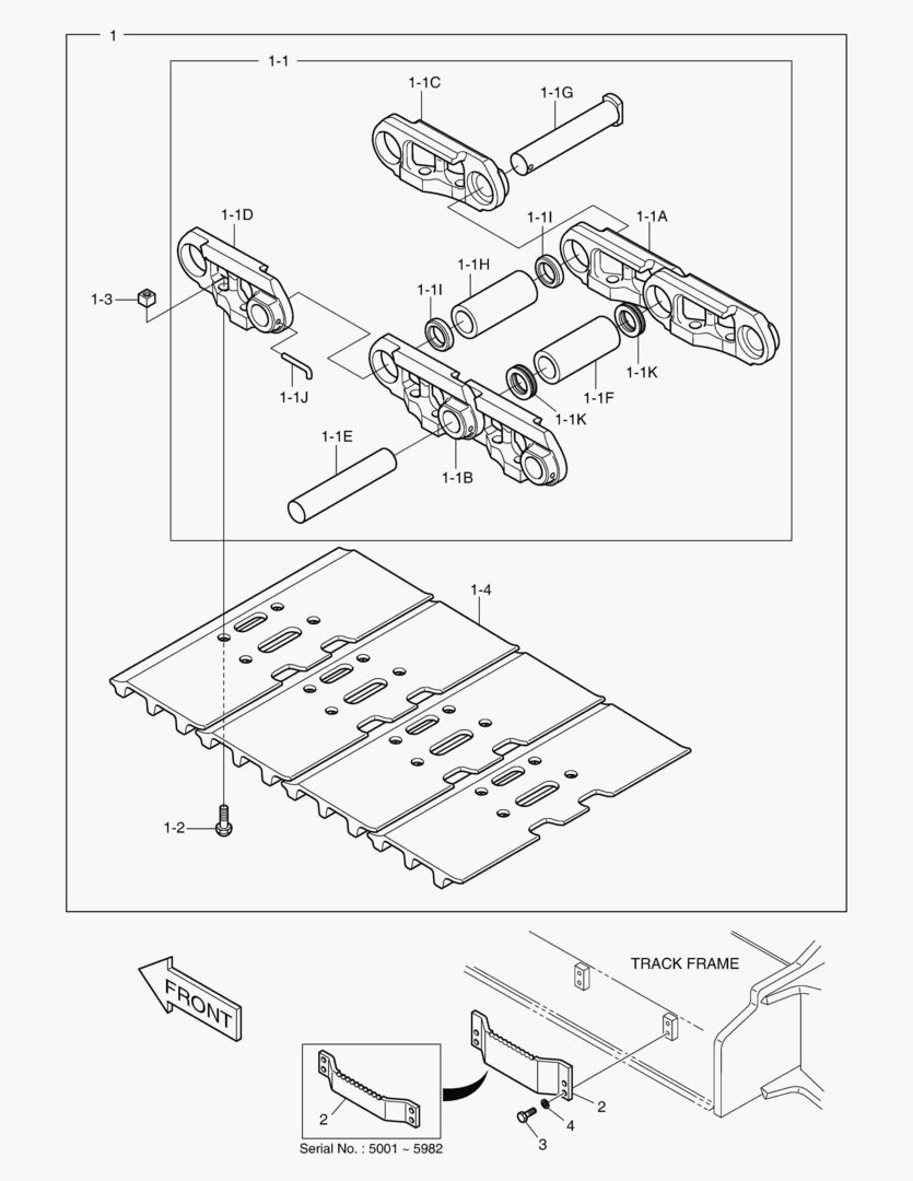 2190 TRACK SHOE ASS`Y - 600G [5001~6184]