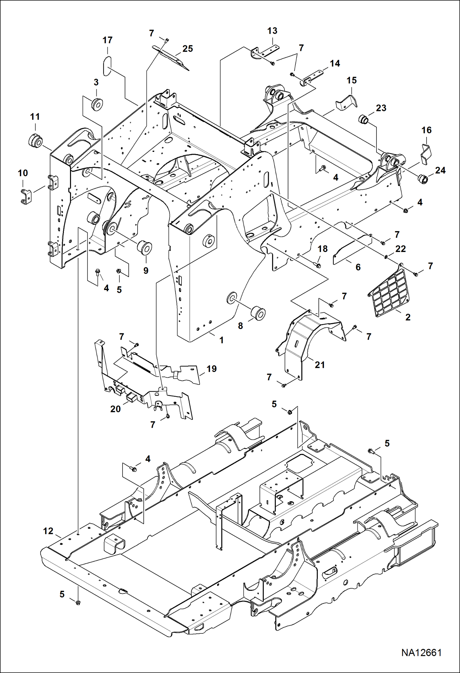 РАМА ШАССИ (СЕРИЙНЫЙ НОМЕР A3NR17287 И ВЫШЕ)