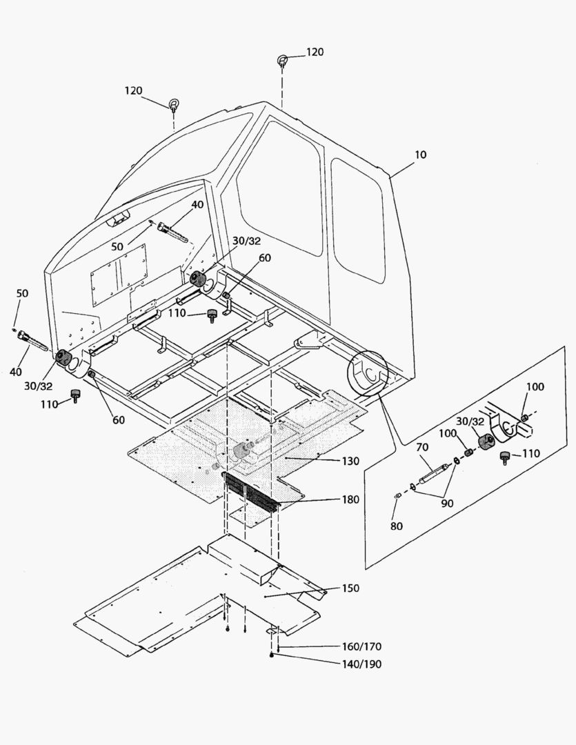 G310-2 CAB; EQUIPMENT OUTSIDE