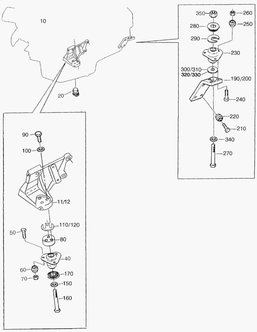 Спецтехника G010-8 ENGINE SUSPENSION [810002~810127] - главное фото