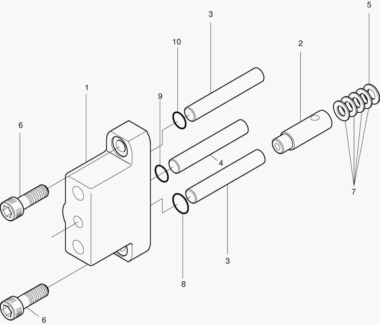 ОСНОВНОЙ НАСОС - РАСПРЕДЕЛИТЕЛЬНЫЙ ПОРШЕНЬ