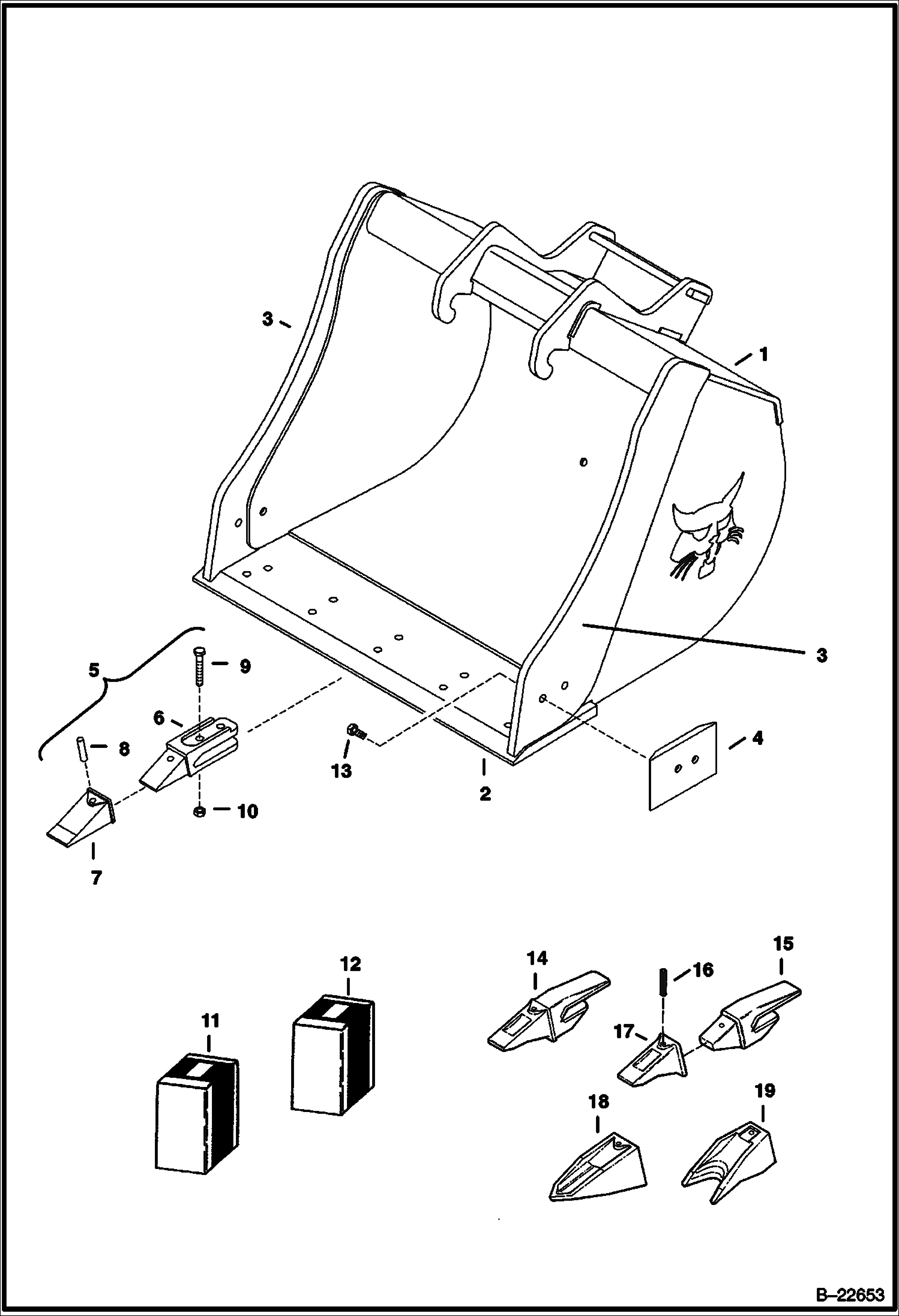 КОВШ (УСТАНОВЛЕН СМЕННЫЙ)(337,341) (ОТЛИВКА)