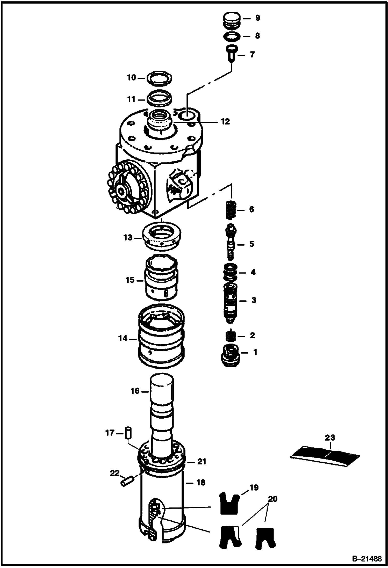 ГИДРОМОЛОТ (ВЕРХНИЙ КОРПУС И ПОРШЕНЬ) (B1400) (ИСПОЛЬЗУЕТСЯ НА 442)