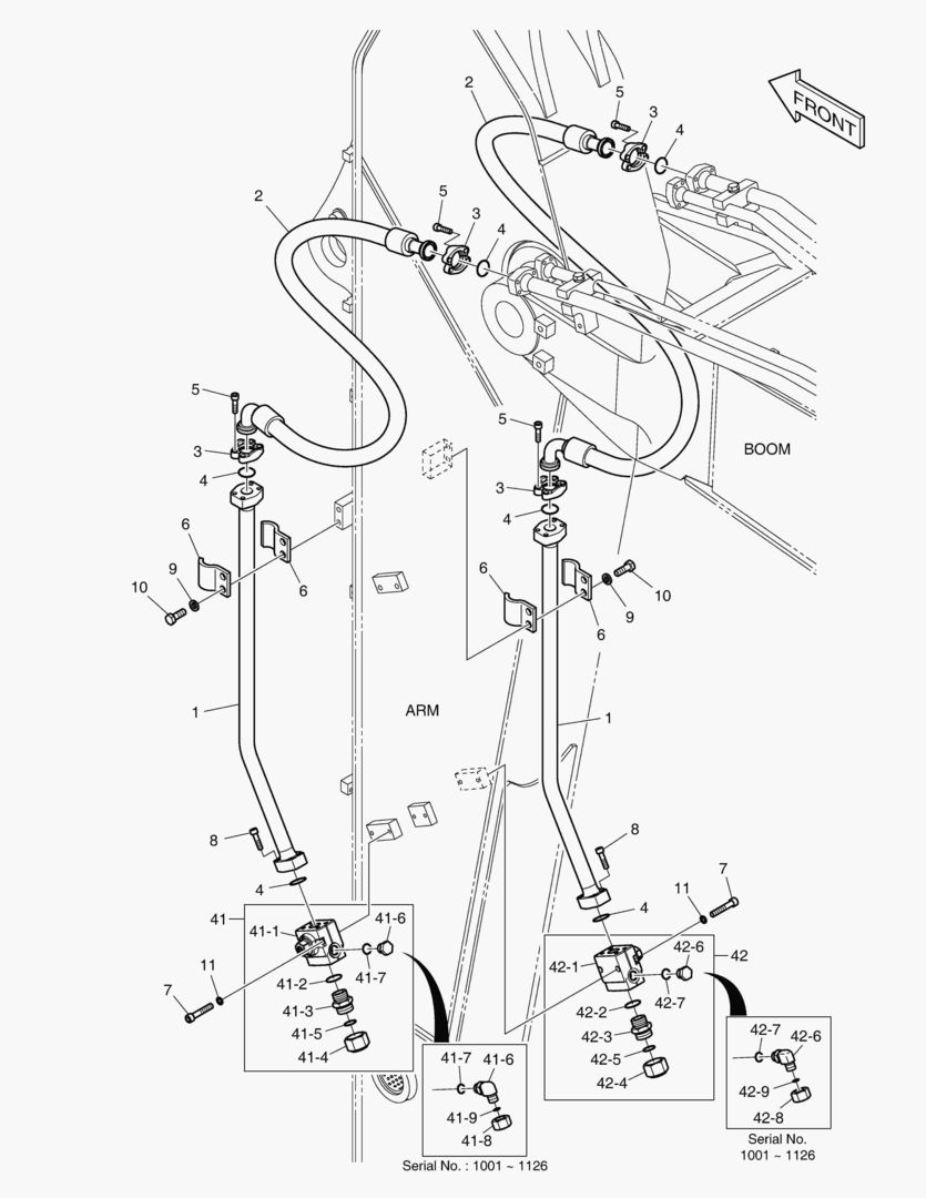 6220 ARM PIPING - ONE & TWO WAY(ARM 2.9m)