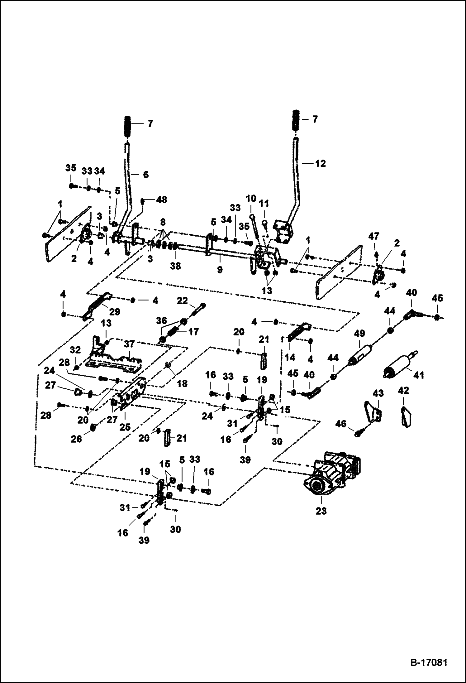 Схема ОРГАНЫ РУЧНОГО УПРАВЛЕНИЯ