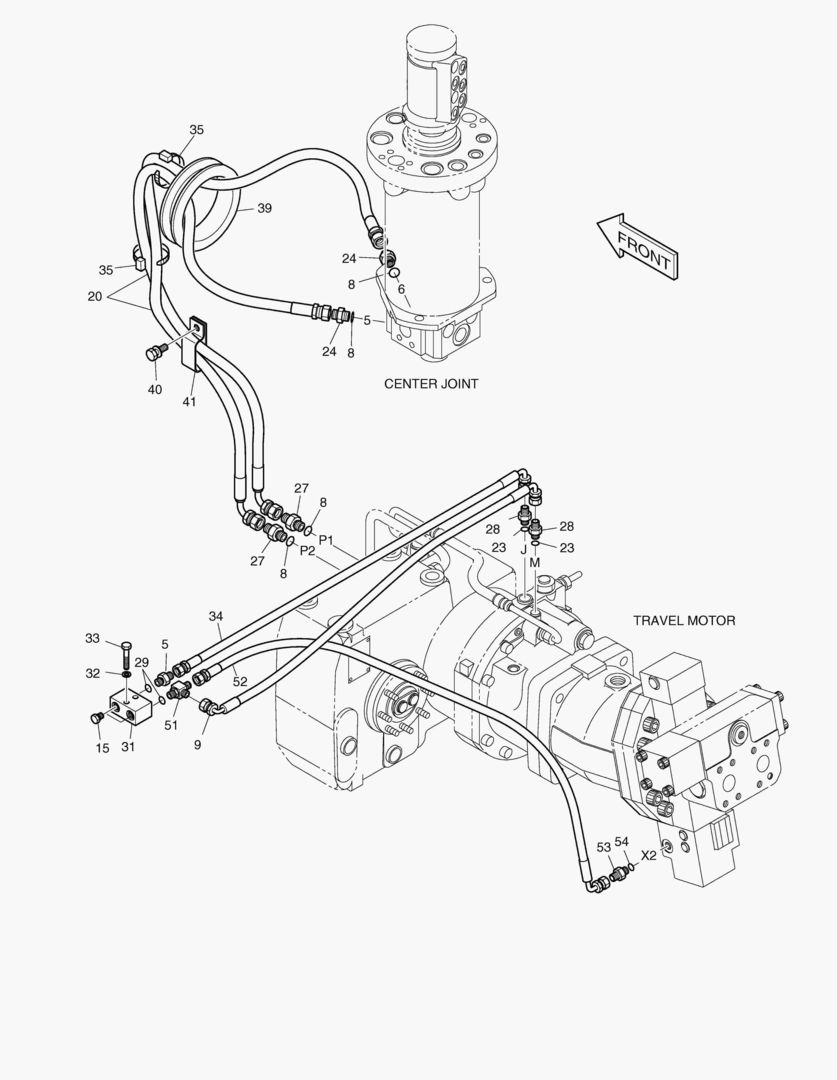 Спецтехника 2222 PROPELLING PIPING(2)-GEAR SHIFT&TEST PORT [1627~2131]