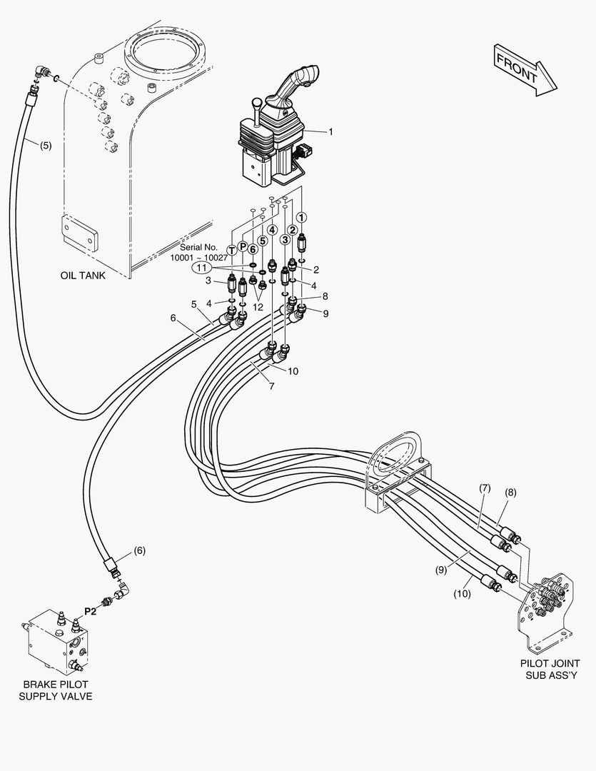 ТРУБОПРОВОД СЕРВОУПРАВЛЕНИЯ - 2 КАТУШКИ