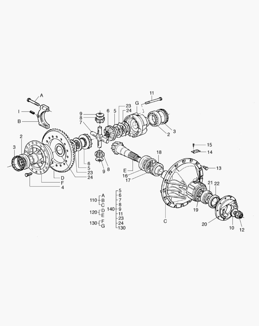 ПЕРЕДНИИ ШЕСТЕРНИ ДИФФЕРЕНЦИАЛА В СБОРЕ