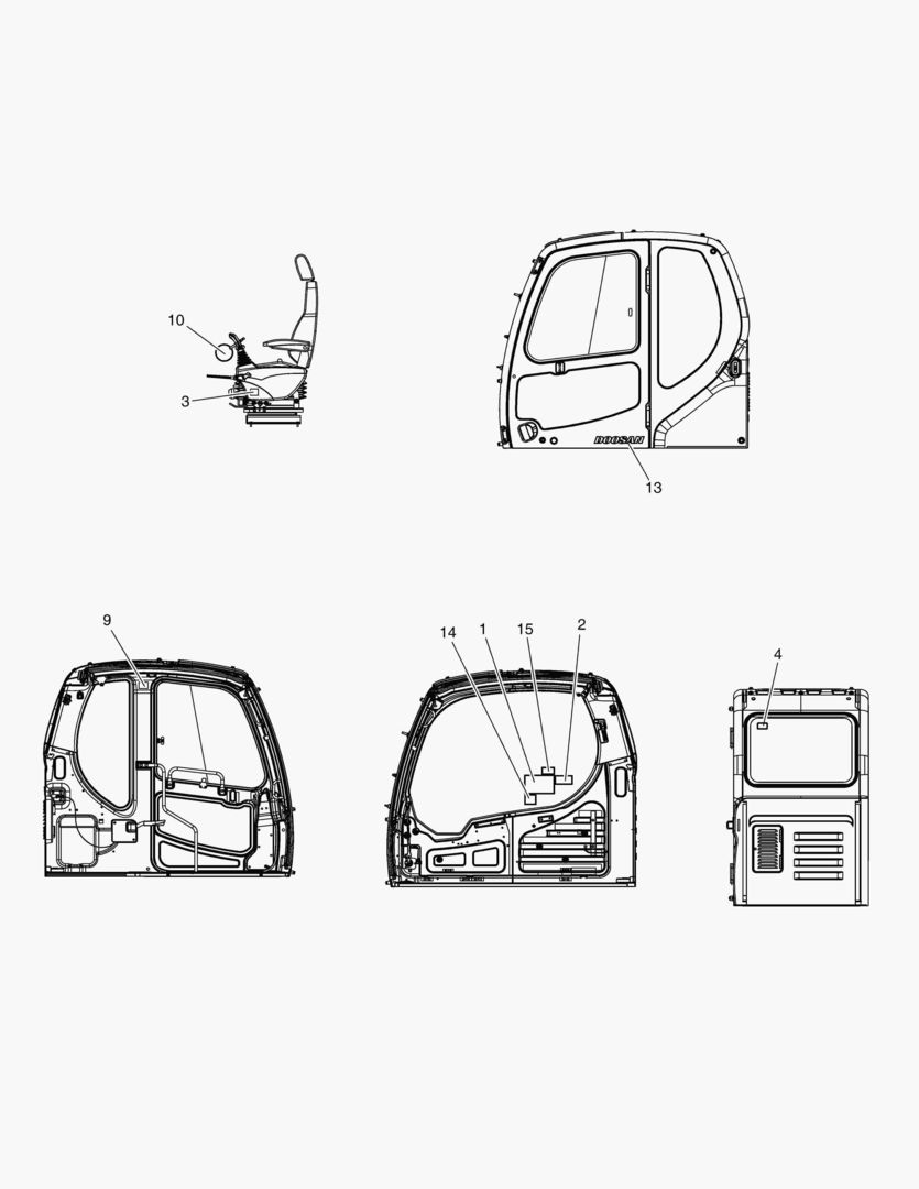 ЗАВОДСКАЯ ТАБЛИЧКА - КАБИНА(ЭКСПОРТИРУЕМОЕ ОБОРУДОВАНИЕ)