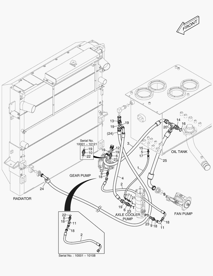5635 OIL COOLER PIPING - AXLE(2) [10084~]
