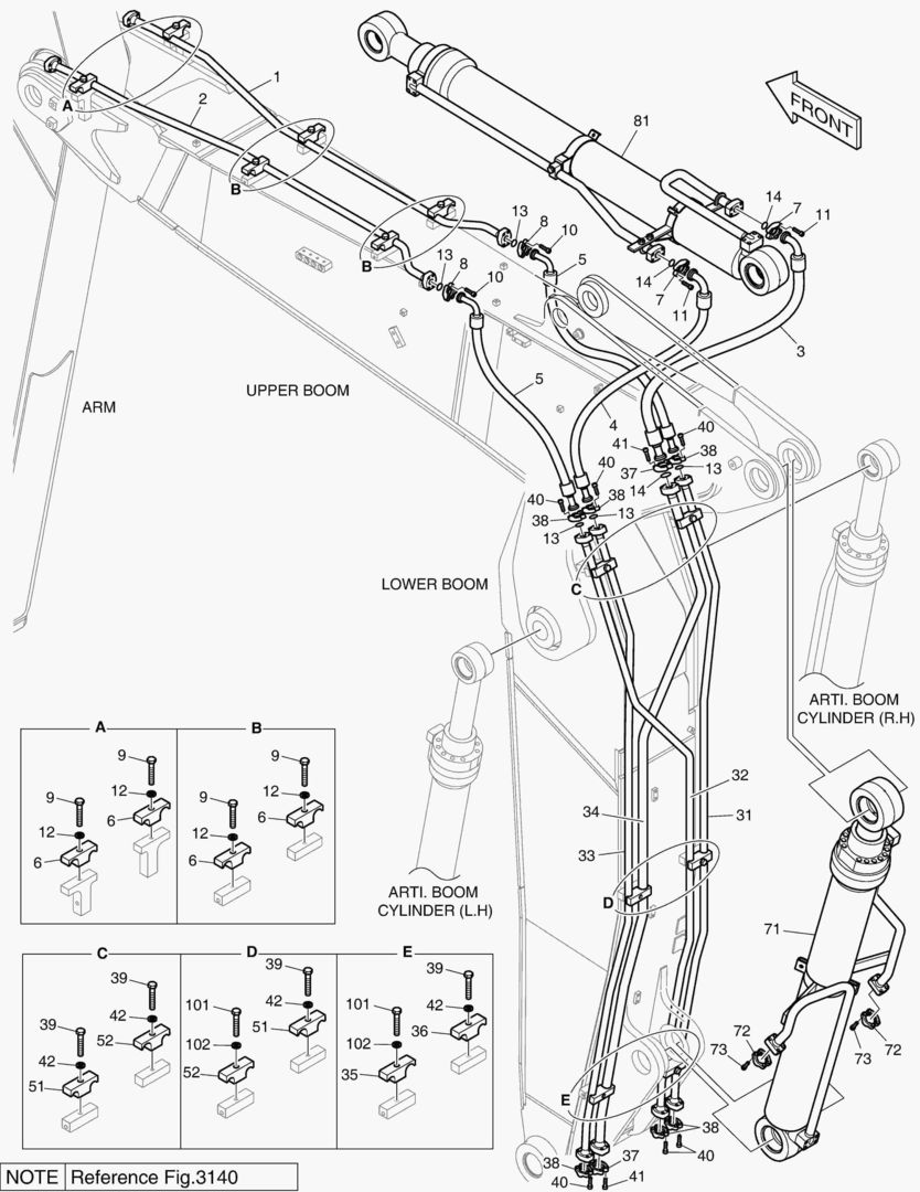 ТРУБОПРОВОД СТРЕЛЫ С ИЗМЕНЯЕМОЙ ГЕОМЕТРИЕЙ