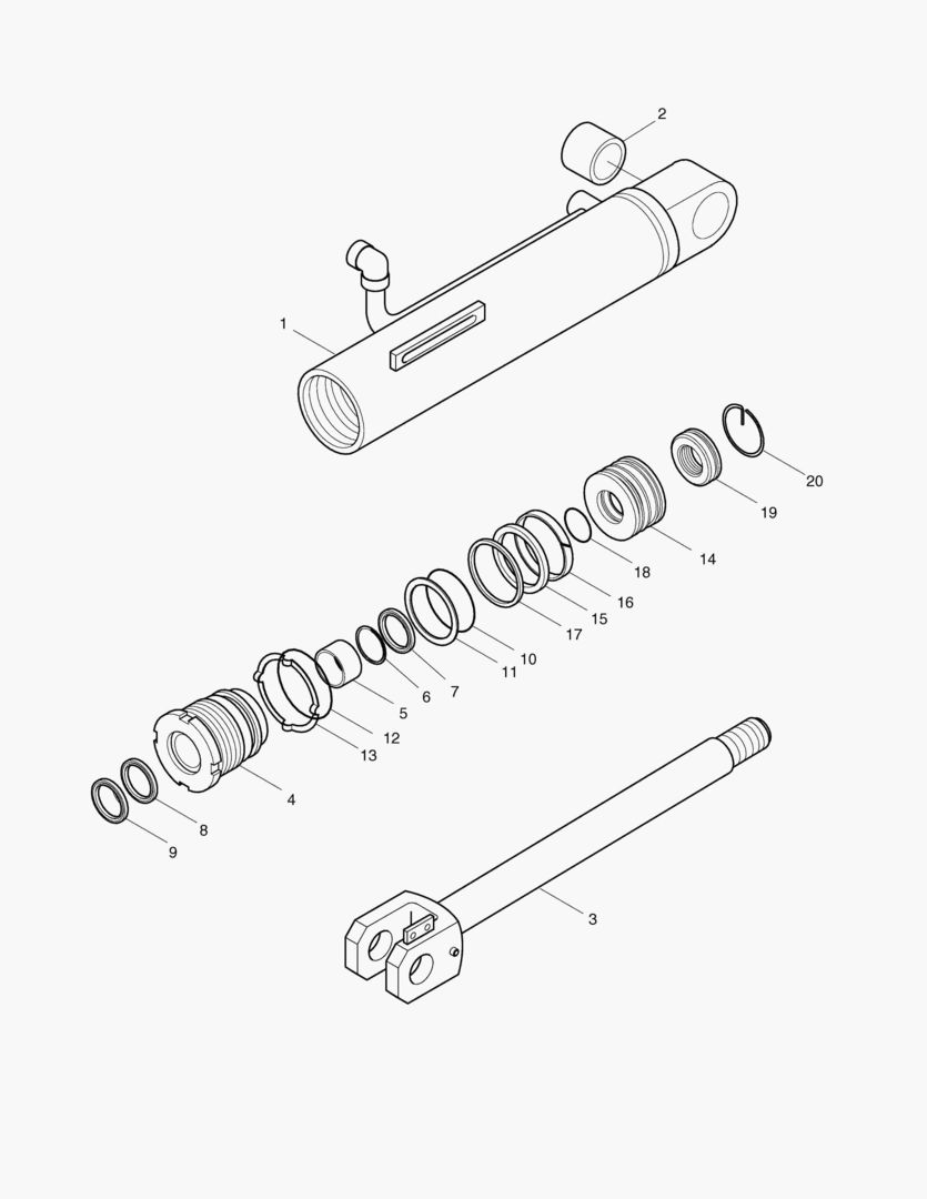 3500 BUCKET CYLINDER-L.H [1001~1026]