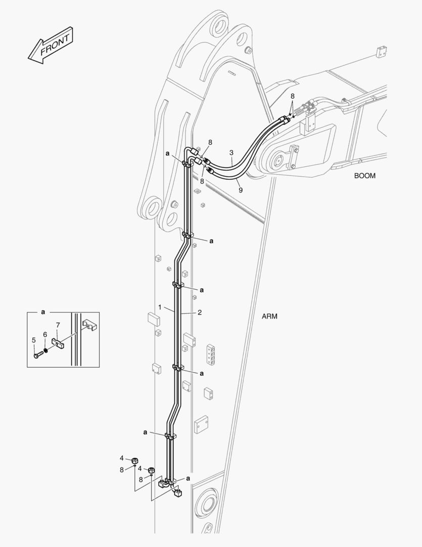 ГИДРОСИСТЕМА РУКОЯТИ - БЫСТРАЯ ПОСАДКА(РУКОЯТЬ 3.2 м)