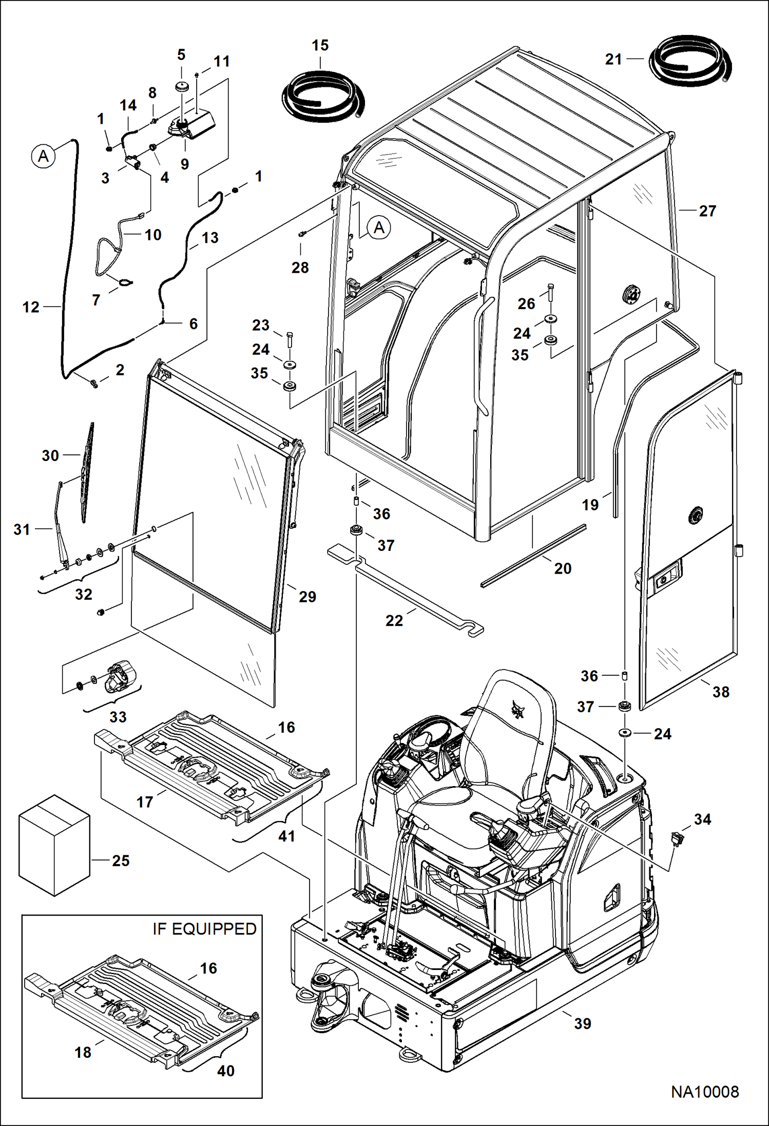 КАБИНА ВОДИТЕЛЯ (МОНТАЖ КАБИНЫ) (ЛОБОВОЕ СТЕКЛО) (ДВЕРЦА)