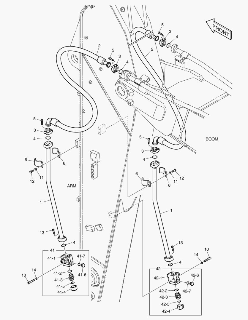 6250 ARM PIPING - ARM 2.75m (ONE & TWO WAY)