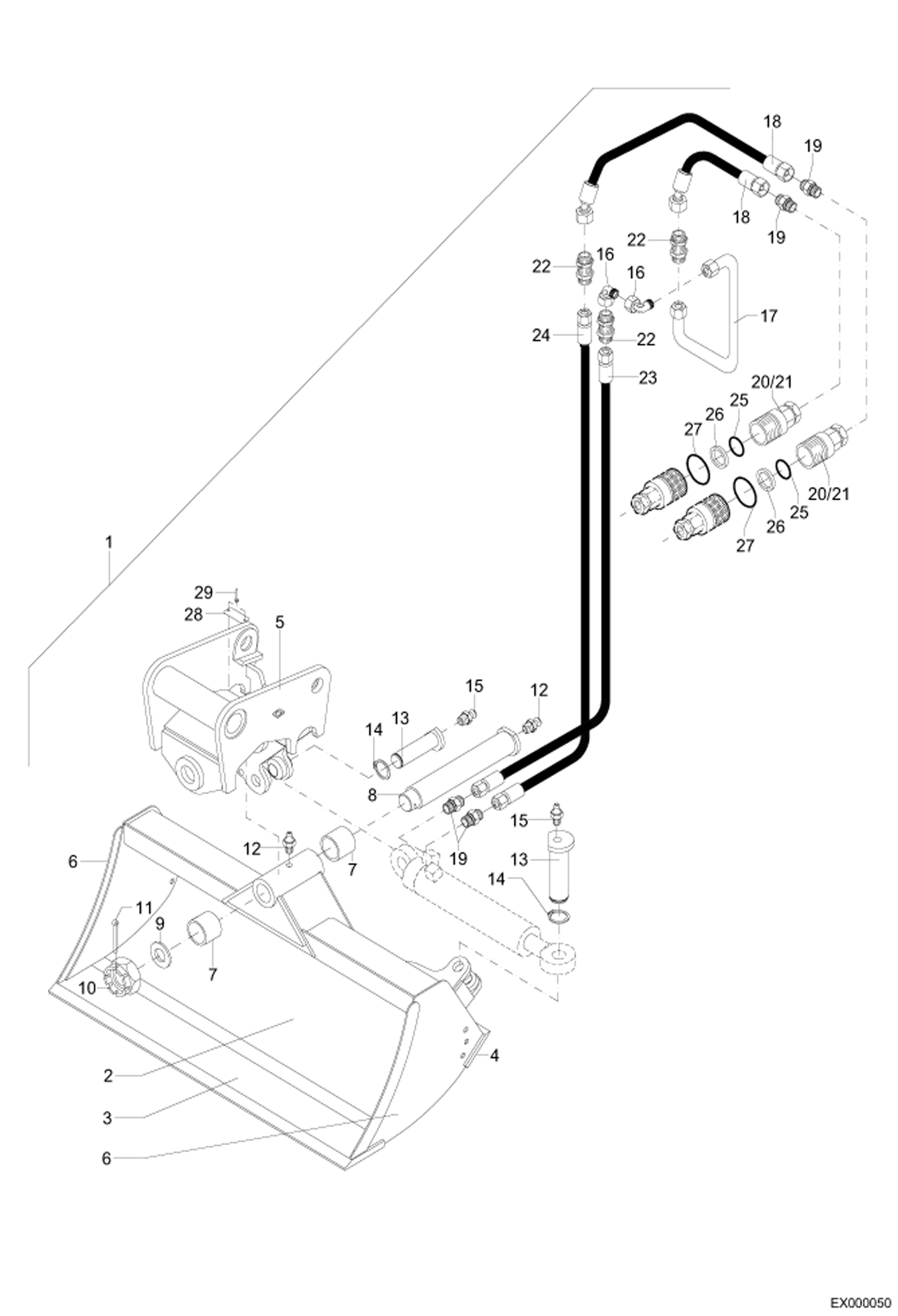 ПОВОРОТНЫЙ КОВШ 1500 ММ